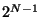 $ 2^{N-1}$